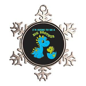 Going To Be A Big Brother Cute Dinosaur Lovers Metallic Star Ornament