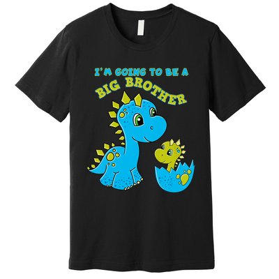 Going To Be A Big Brother Cute Dinosaur Lovers Premium T-Shirt