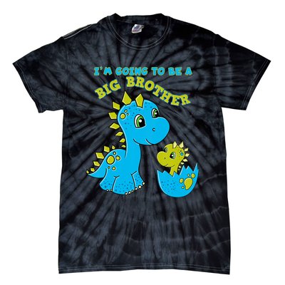 Going To Be A Big Brother Cute Dinosaur Lovers Tie-Dye T-Shirt