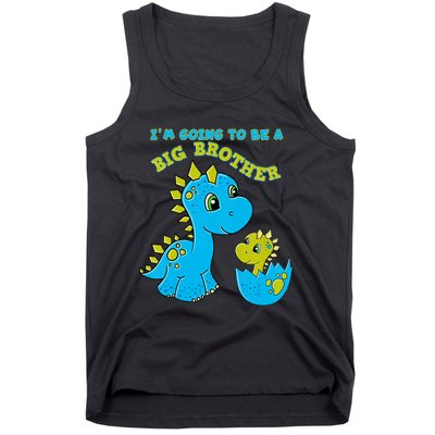 Going To Be A Big Brother Cute Dinosaur Lovers Tank Top