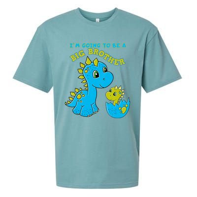 Going To Be A Big Brother Cute Dinosaur Lovers Sueded Cloud Jersey T-Shirt