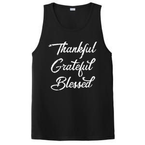 Grateful Thankful & Blessed Thanksgiving PosiCharge Competitor Tank