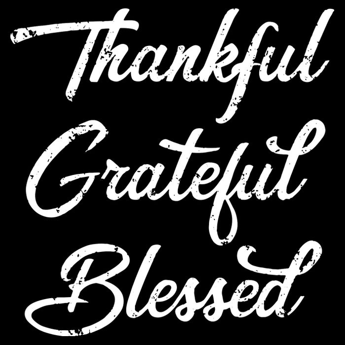 Grateful Thankful & Blessed Thanksgiving Cropped Pullover Crew