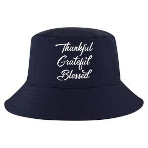 Grateful Thankful & Blessed Thanksgiving Cool Comfort Performance Bucket Hat