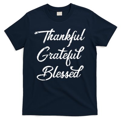 Grateful Thankful & Blessed Thanksgiving T-Shirt