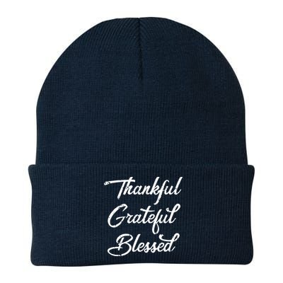 Grateful Thankful & Blessed Thanksgiving Beanie