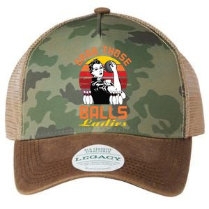 Grab Those Balls Ladies Bowling Retro For Women, Fun Bowling Legacy Tie Dye Trucker Hat