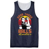 Grab Those Balls Ladies Bowling Retro For Women, Fun Bowling Mesh Reversible Basketball Jersey Tank