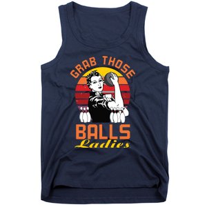 Grab Those Balls Ladies Bowling Retro For Women, Fun Bowling Tank Top