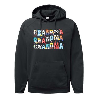 Grandma Toy Birthday Boy Story Family Matching Birthday Boy Performance Fleece Hoodie