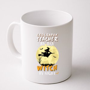 Geography Teacher By Day Witch By Night Gift Funny Coffee Mug