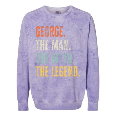 George The Best Man Myth Legend Funny Best Name George Colorblast Crewneck Sweatshirt