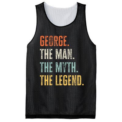 George The Best Man Myth Legend Funny Best Name George Mesh Reversible Basketball Jersey Tank