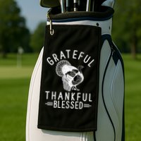 Grateful Thankful Blessed Golf Towel