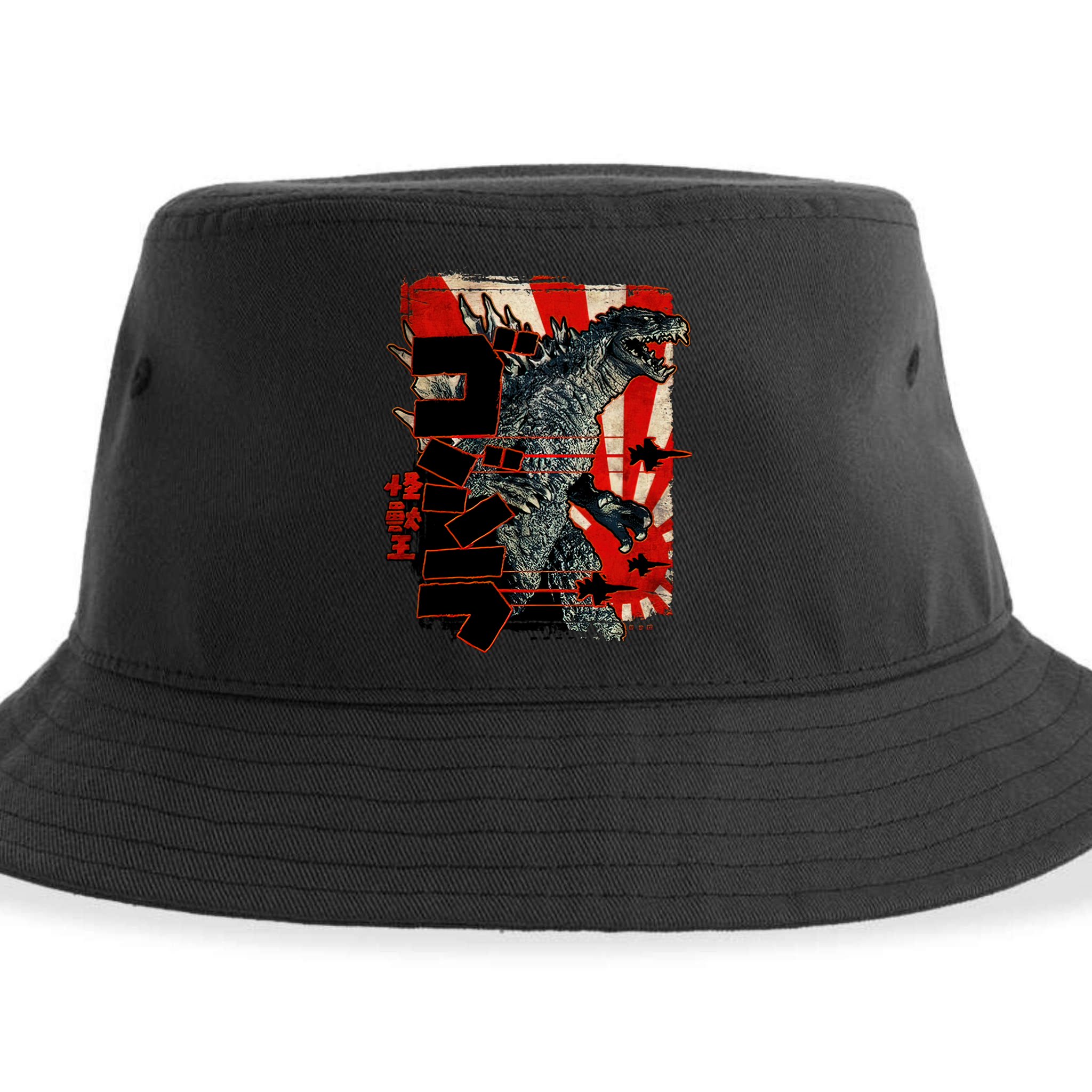 Monster Art Biollante Kaiju Alphabet Japanese Sustainable Bucket Hat