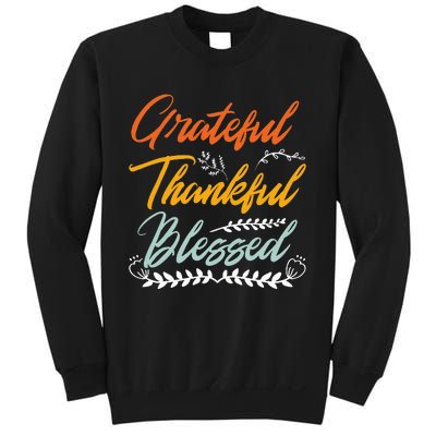 Grateful Thankful Blessed Thanksgiving Sweatshirt