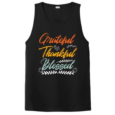 Grateful Thankful Blessed Thanksgiving PosiCharge Competitor Tank