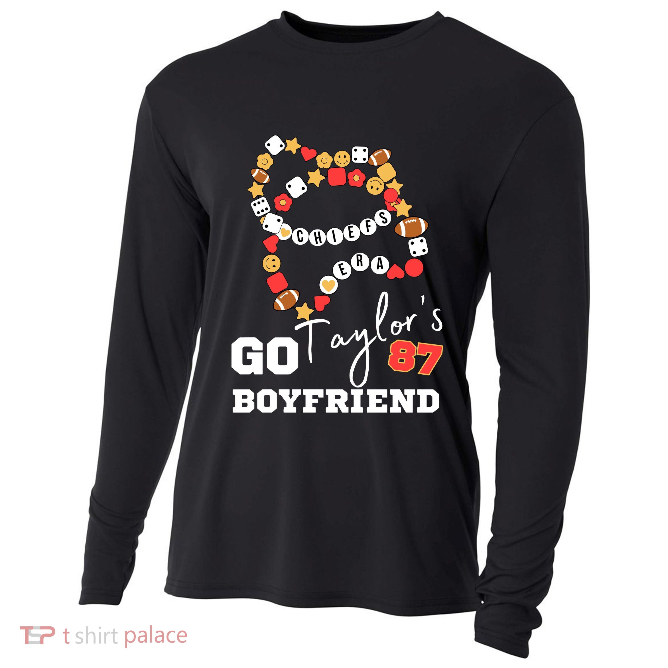 Go Taylors Boyfriend Chief Era Football Cooling Performance Long Sleeve Crew