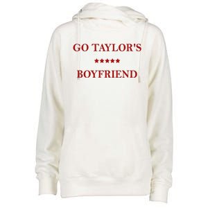 Go Taylors Boyfriend Football Fan Funny Womens Funnel Neck Pullover Hood