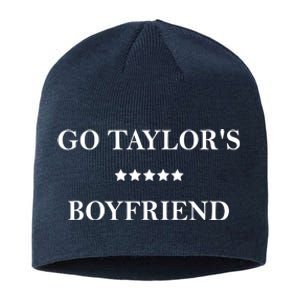 Go Taylors Boyfriend Football Fan Funny Sustainable Beanie