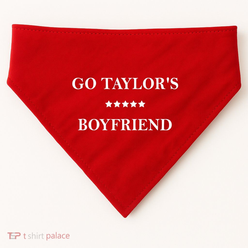 Go Taylors Boyfriend Football Fan Funny USA-Made Doggie Bandana
