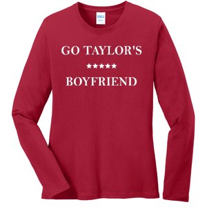 Go Taylors Boyfriend Football Fan Funny Ladies Long Sleeve Shirt