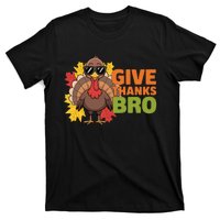 Give Thanks Bro Cute Turkey Thankful Thanksgiving T-Shirt