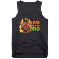 Give Thanks Bro Cute Turkey Thankful Thanksgiving Tank Top