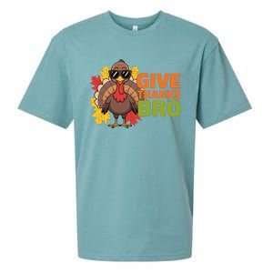 Give Thanks Bro Cute Turkey Thankful Thanksgiving Sueded Cloud Jersey T-Shirt