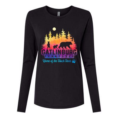 Gatlinburg Tennessee Bear Great Smoky Mountains Womens Cotton Relaxed Long Sleeve T-Shirt