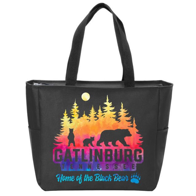 Gatlinburg Tennessee Bear Great Smoky Mountains Zip Tote Bag