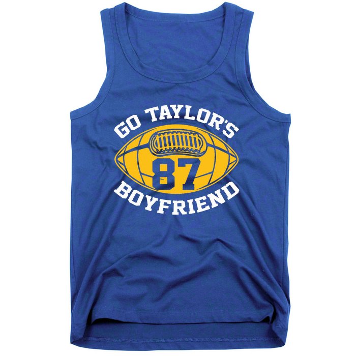 Go T.aylors Boyfriend Football Funny Go T.aylor's  Tank Top