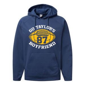 Go T.aylors Boyfriend Football Funny Go T.aylor's  Performance Fleece Hoodie