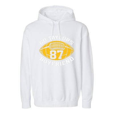 Go T.aylors Boyfriend Football Funny Go T.aylor's  Garment-Dyed Fleece Hoodie