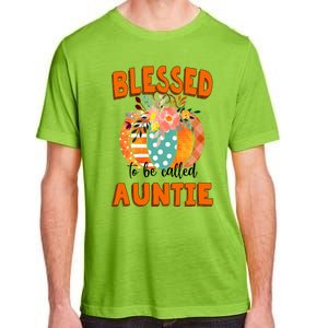 Grandma Tee Blessed To Be Called Auntie Fall Art Gift Adult ChromaSoft Performance T-Shirt