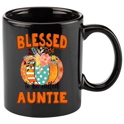 Grandma Tee Blessed To Be Called Auntie Fall Art Gift 11oz C Handle Ceramic Mug