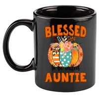 Grandma Tee Blessed To Be Called Auntie Fall Art Gift 11oz C Handle Ceramic Mug