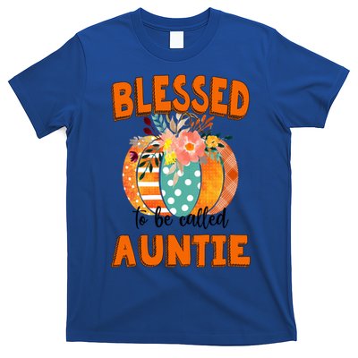 Grandma Tee Blessed To Be Called Auntie Fall Art Gift T-Shirt
