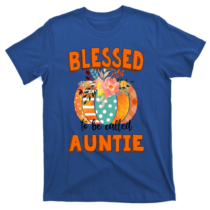 Grandma Tee Blessed To Be Called Auntie Fall Art Gift T-Shirt