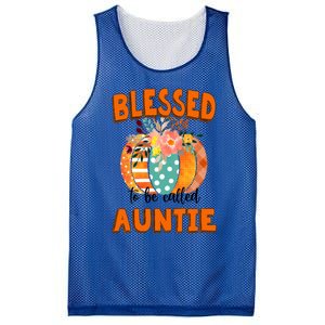 Grandma Tee Blessed To Be Called Auntie Fall Art Gift Mesh Reversible Basketball Jersey Tank