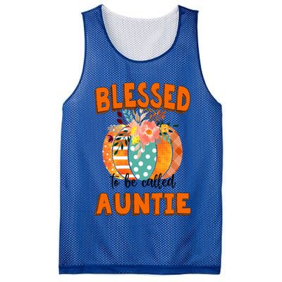 Grandma Tee Blessed To Be Called Auntie Fall Art Gift Mesh Reversible Basketball Jersey Tank
