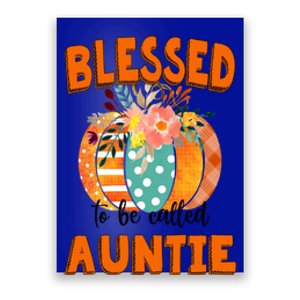 Grandma Tee Blessed To Be Called Auntie Fall Art Gift Poster