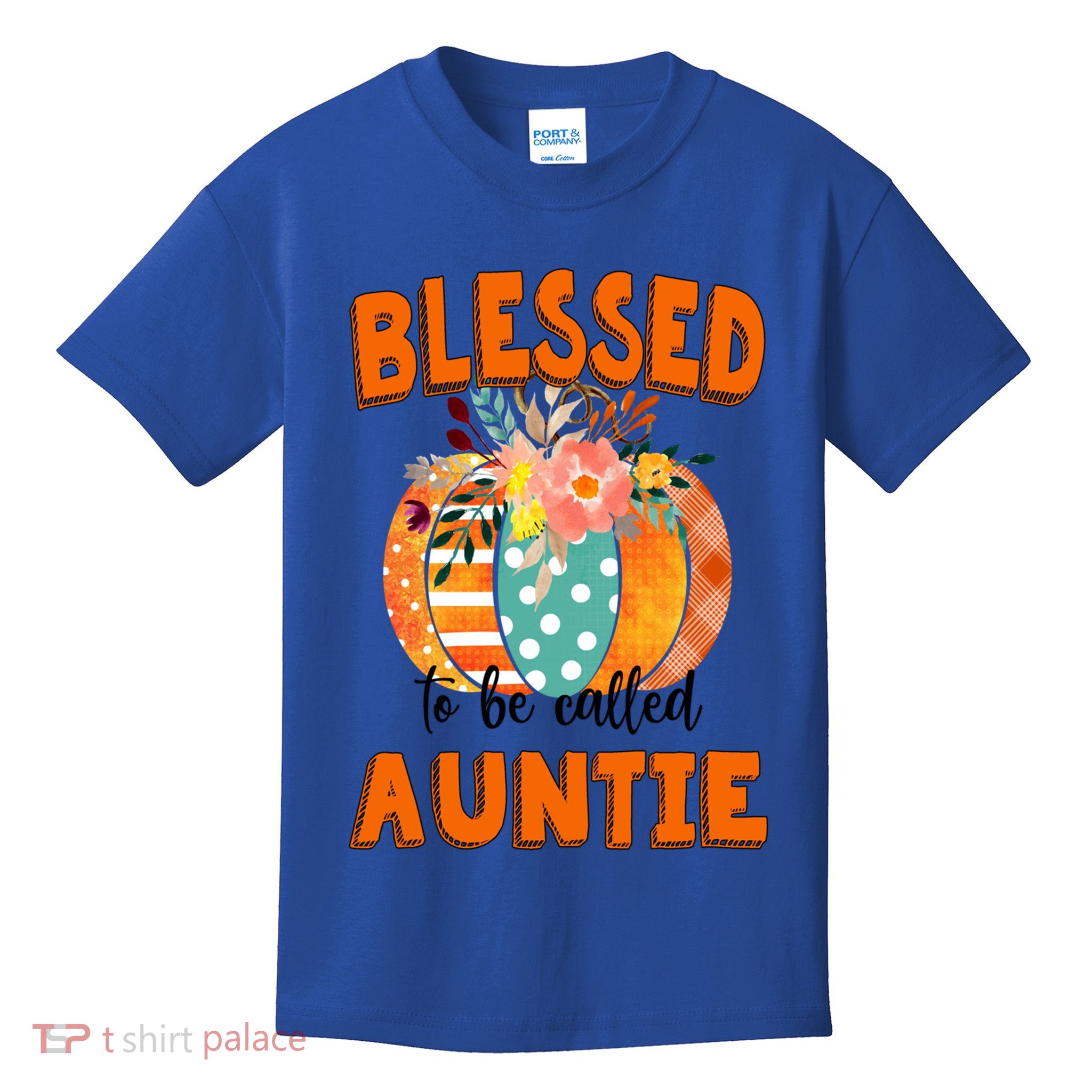 Grandma Tee Blessed To Be Called Auntie Fall Art Gift Kids T-Shirt