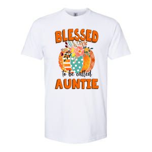 Grandma Tee Blessed To Be Called Auntie Fall Art Gift Softstyle CVC T-Shirt