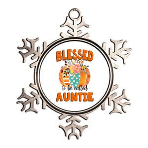 Grandma Tee Blessed To Be Called Auntie Fall Art Gift Metallic Star Ornament