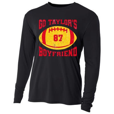 Go T.aylors Boyfriend Football Season Game Day Vintage Cooling Performance Long Sleeve Crew