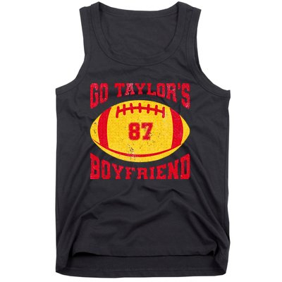 Go T.aylors Boyfriend Football Season Game Day Vintage Tank Top