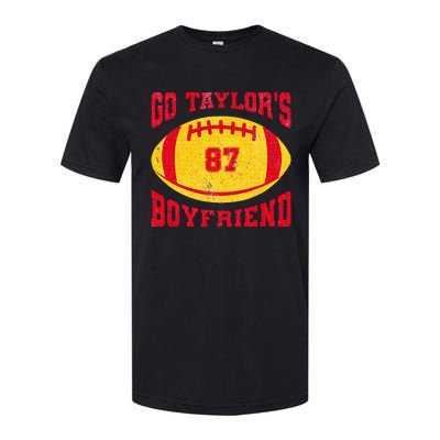 Go T.aylors Boyfriend Football Season Game Day Vintage Softstyle CVC T-Shirt