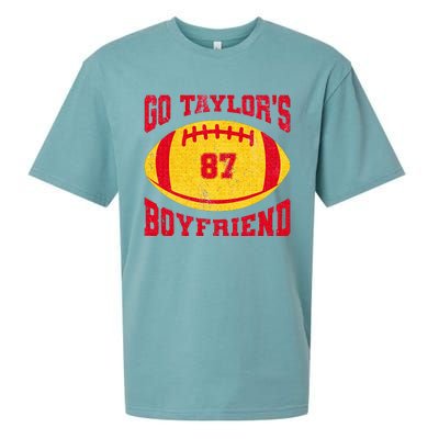 Go T.aylors Boyfriend Football Season Game Day Vintage Sueded Cloud Jersey T-Shirt