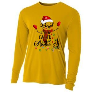 Grandma Tee Blessed To Be Called Auntie Snow Cool Gift Cooling Performance Long Sleeve Crew